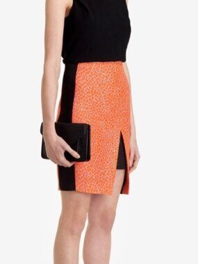 Ted Baker Quanda Abstract Jacquard Asymmetric Skirt Size 5 (US 12)